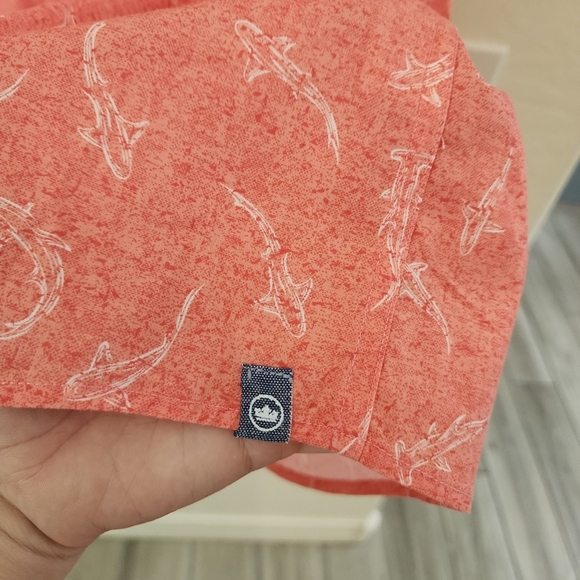 Men's Coral Short Sleeve Shirt - Picture 10 of 12